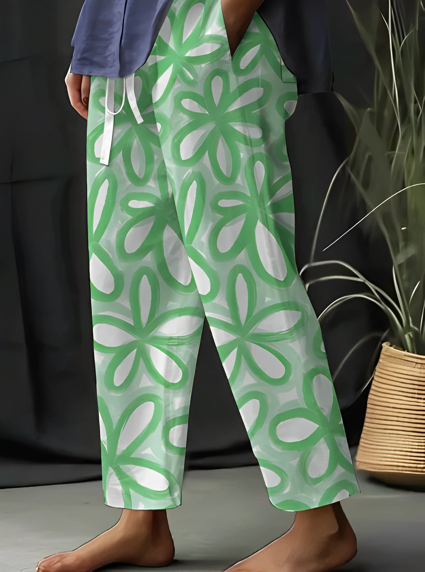Braelyn - Lässige, entspannte Blumenhose für Damen