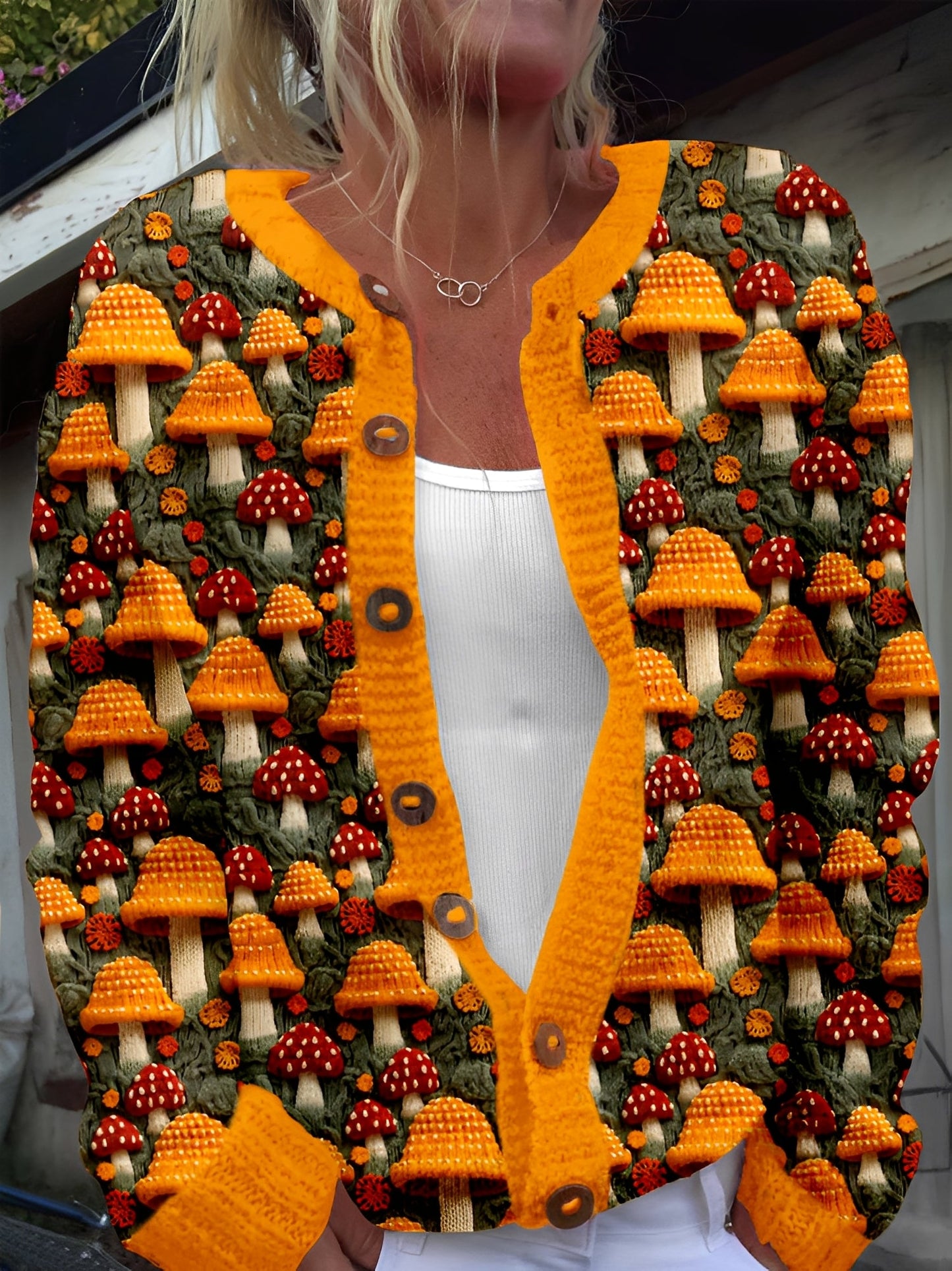 Kandace - Eleganter Damen-Cardigan mit Blumenmuster