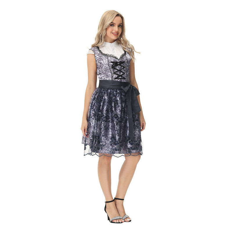 Briley - Traditionelles Oktoberfest-Kleid mit kurzen Ärmeln für Damen