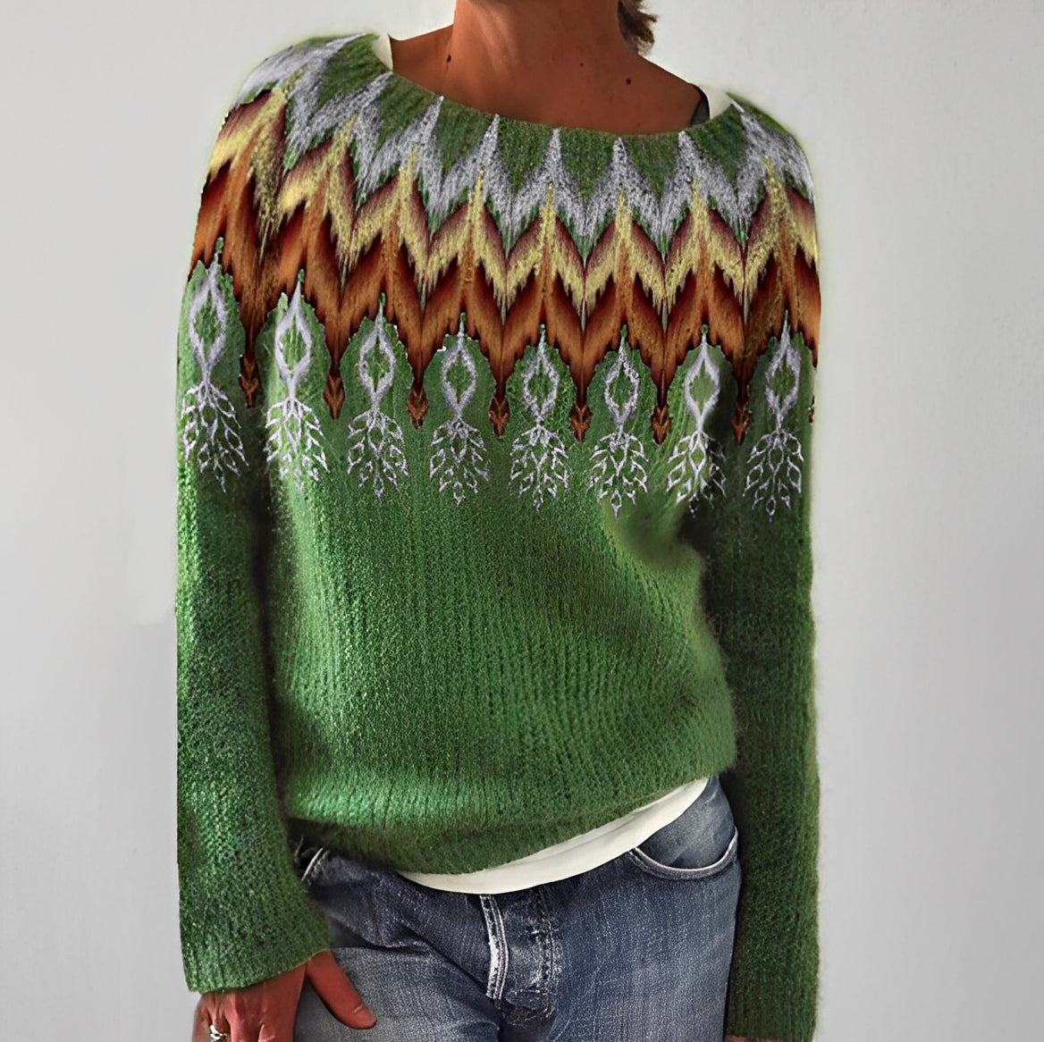 Christiana - Traditioneller Damenpullover mit Muster