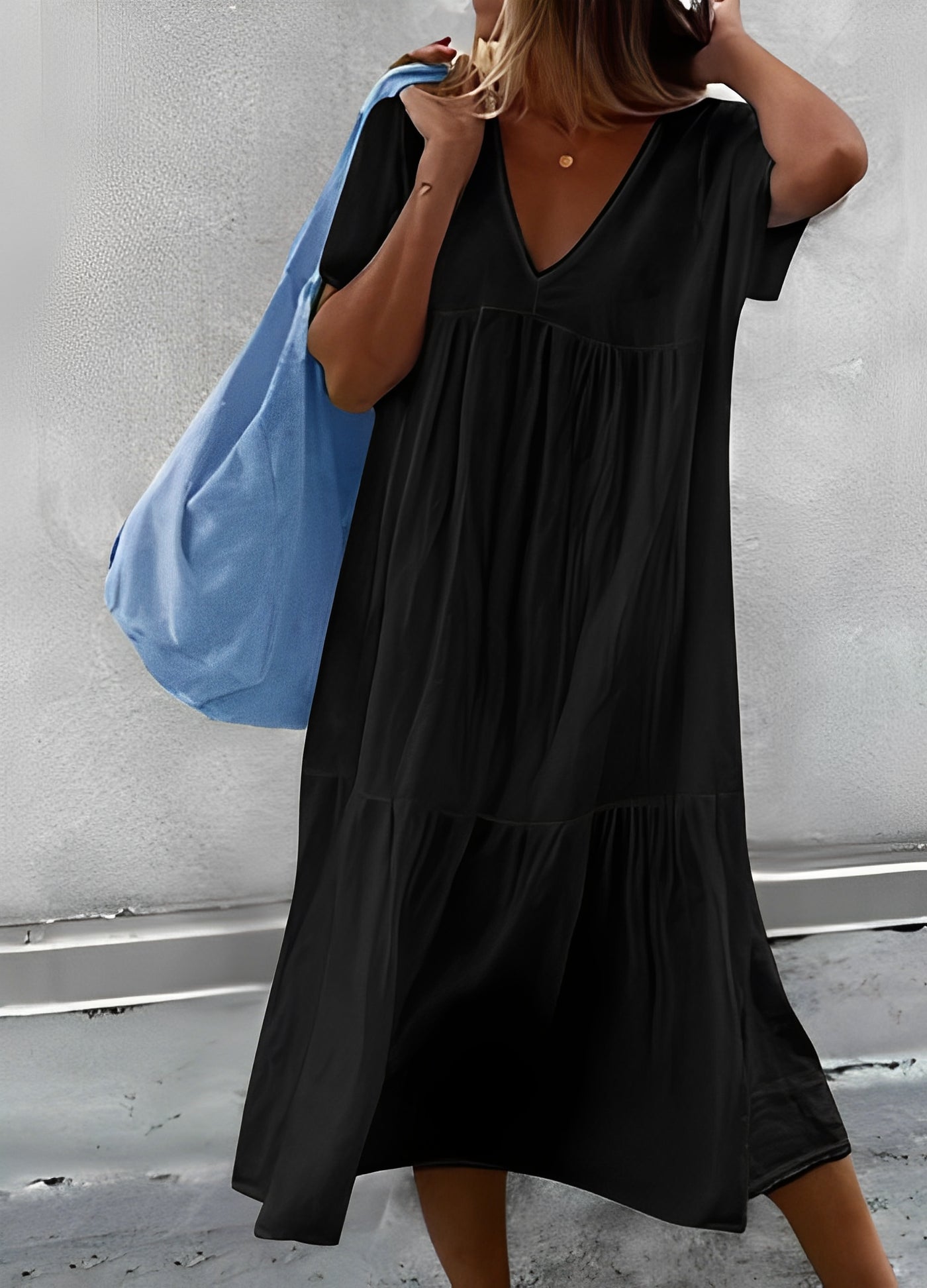 Myranda - Bedrucktes locker geschnittenes Midikleid für Damen