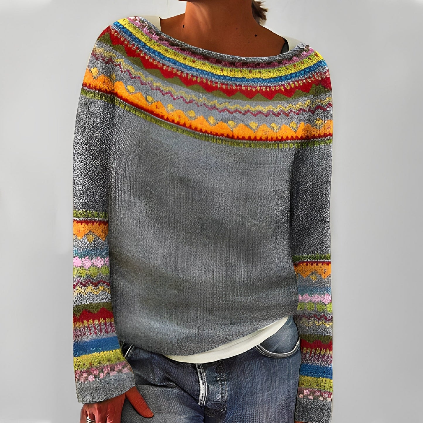 Christiana - Traditioneller Damenpullover mit Muster