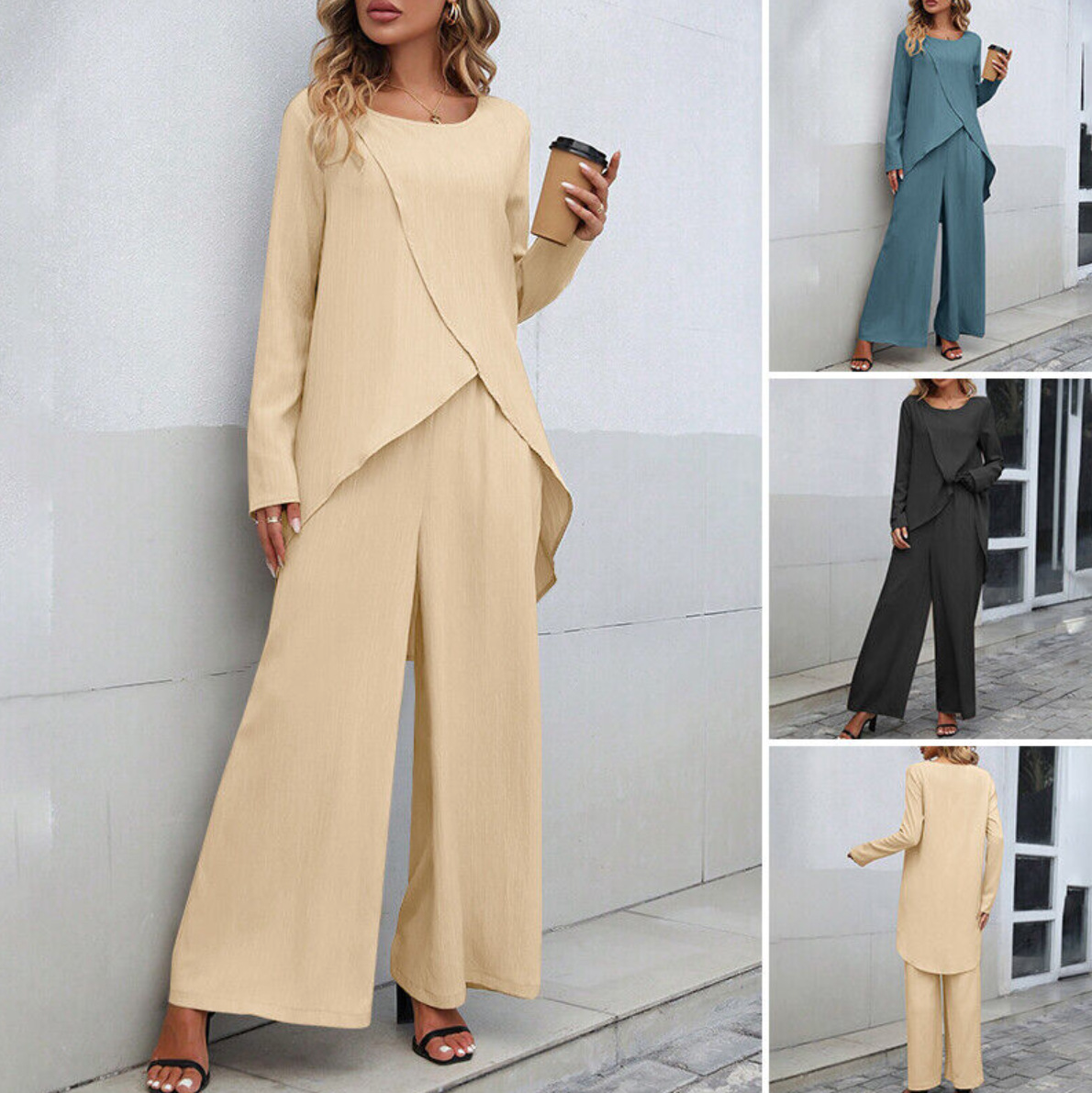 Ruth - Elegantes Set mit unregelmäßigem Saum für Damen