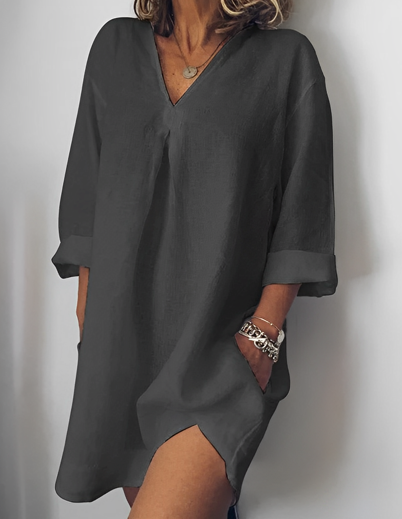 Bethanie - Schlichtes Langarmshirt mit V-Ausschnitt für Damen