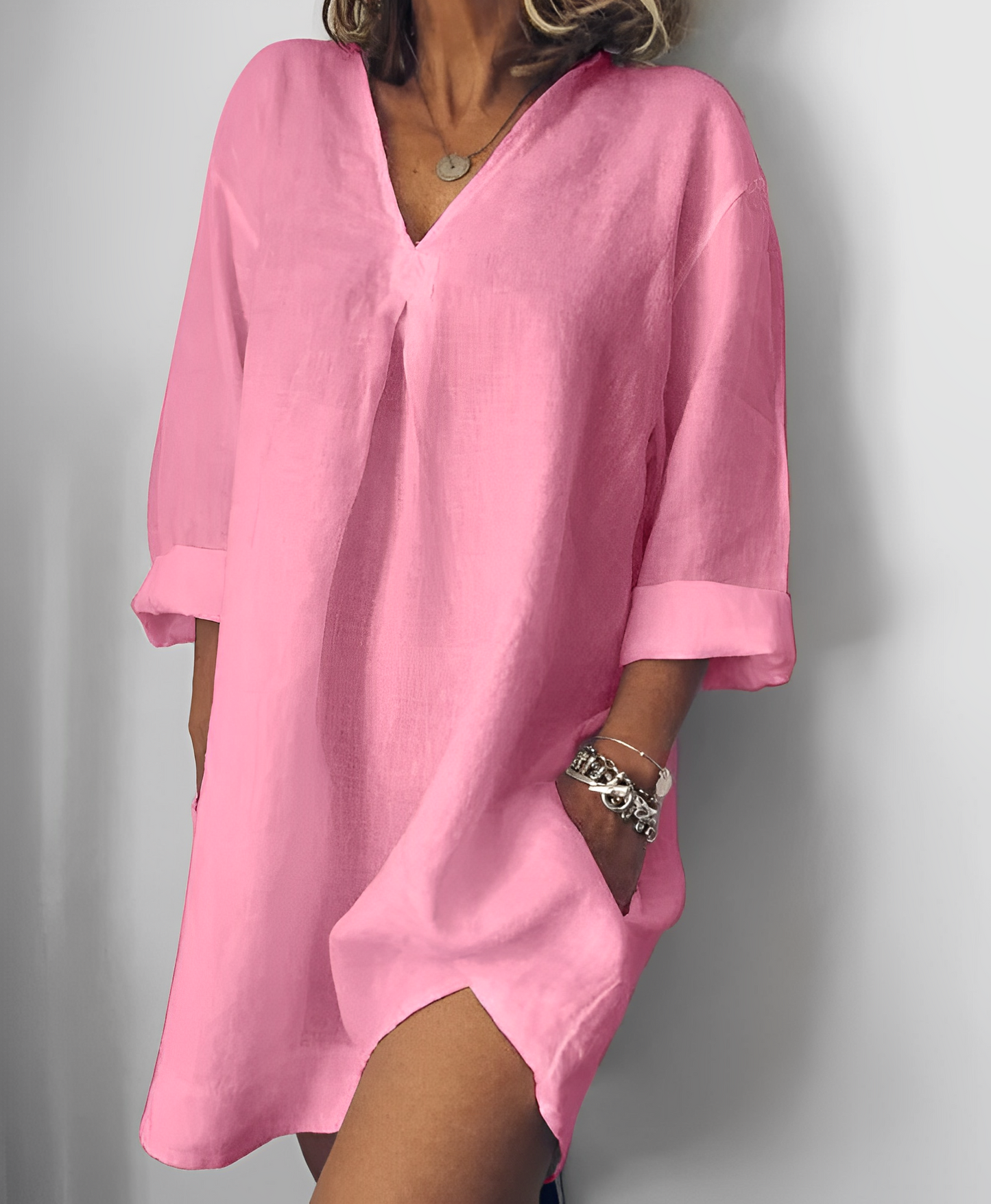 Bethanie - Schlichtes Langarmshirt mit V-Ausschnitt für Damen