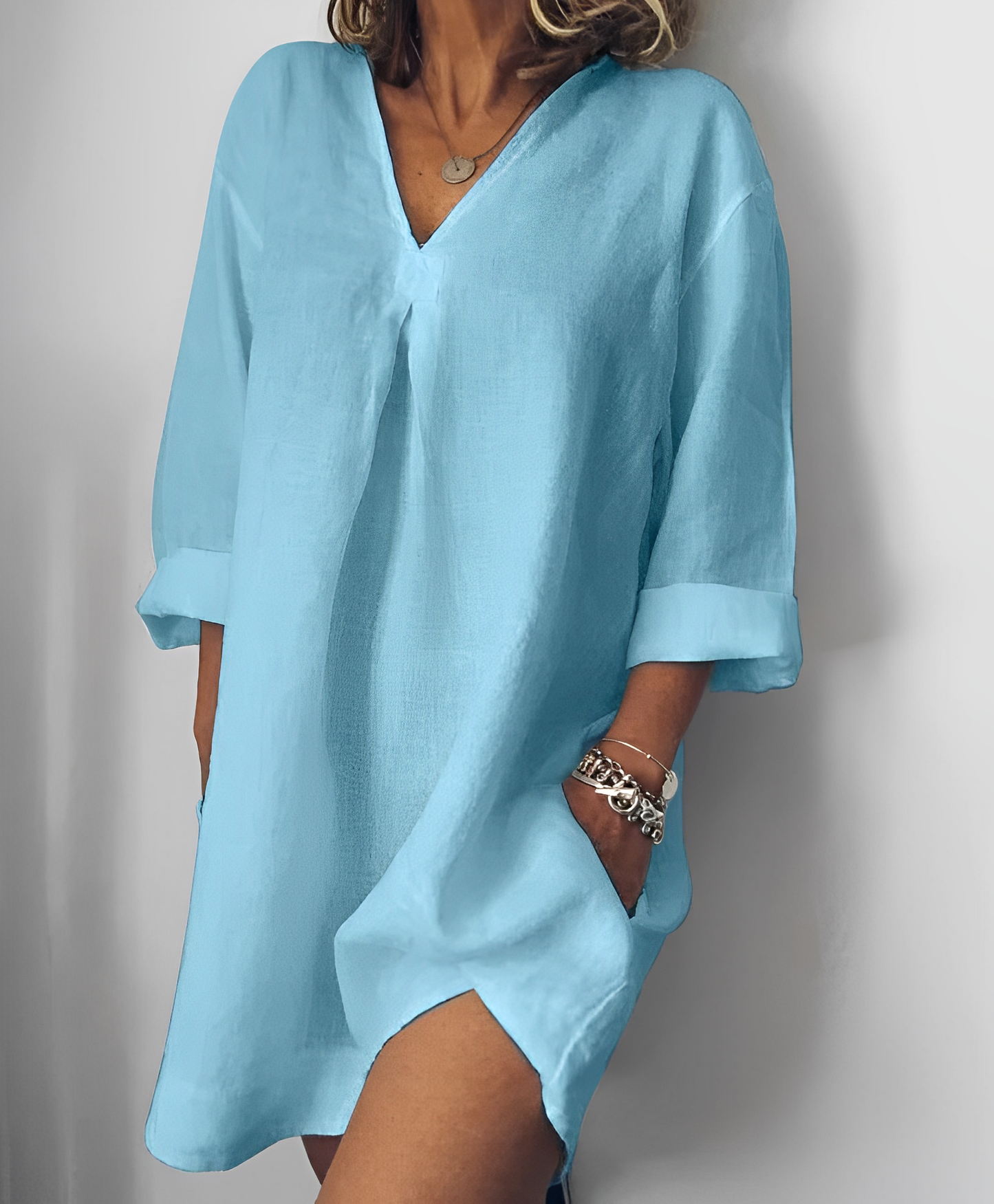 Bethanie - Schlichtes Langarmshirt mit V-Ausschnitt für Damen