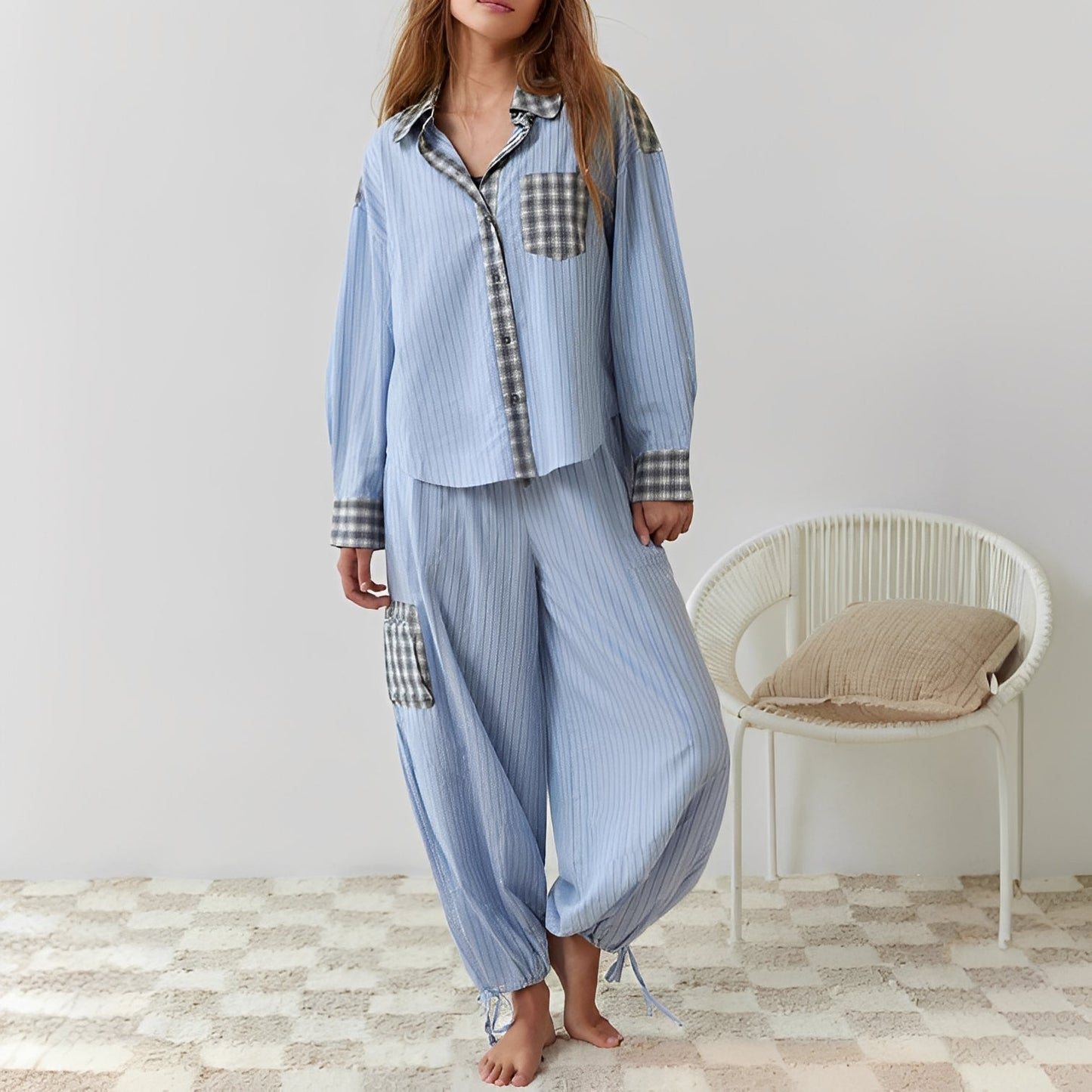 Elenora - Komfortables, lässiges Damen-Pyjama-Set, zweiteilig
