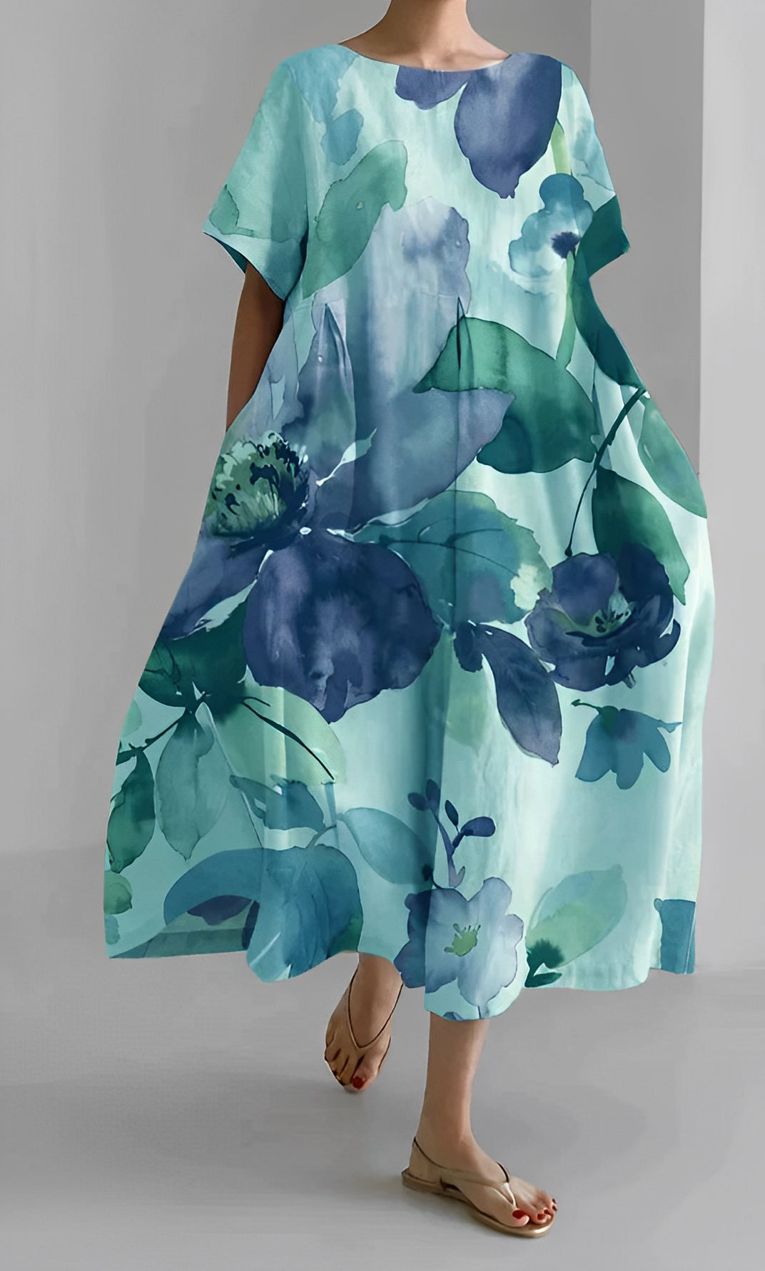 Purdie - Langes Kleid in Übergröße für Damen