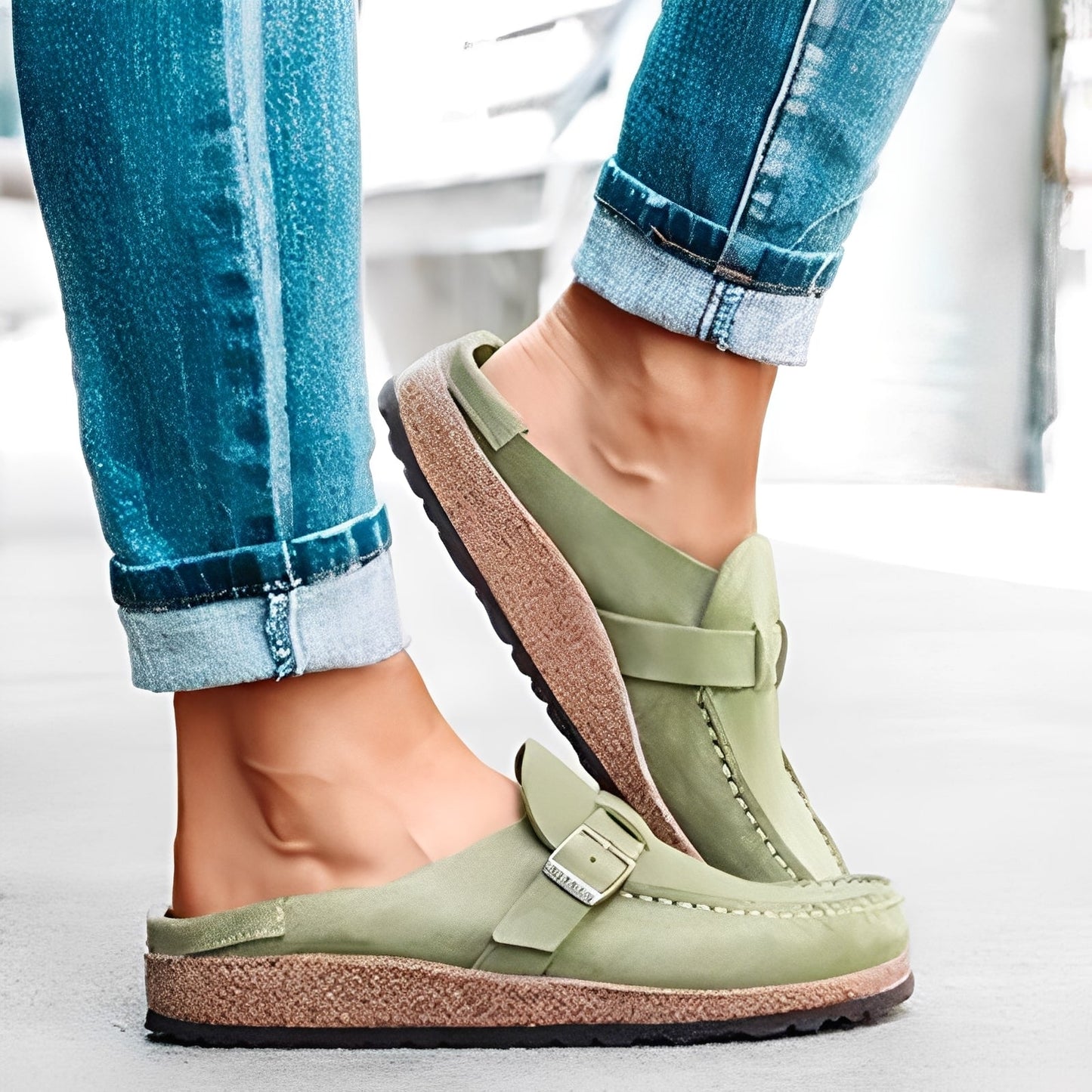 Briana - Damen Slip-On-Sandalen mit Bändern und Bequemlichkeit