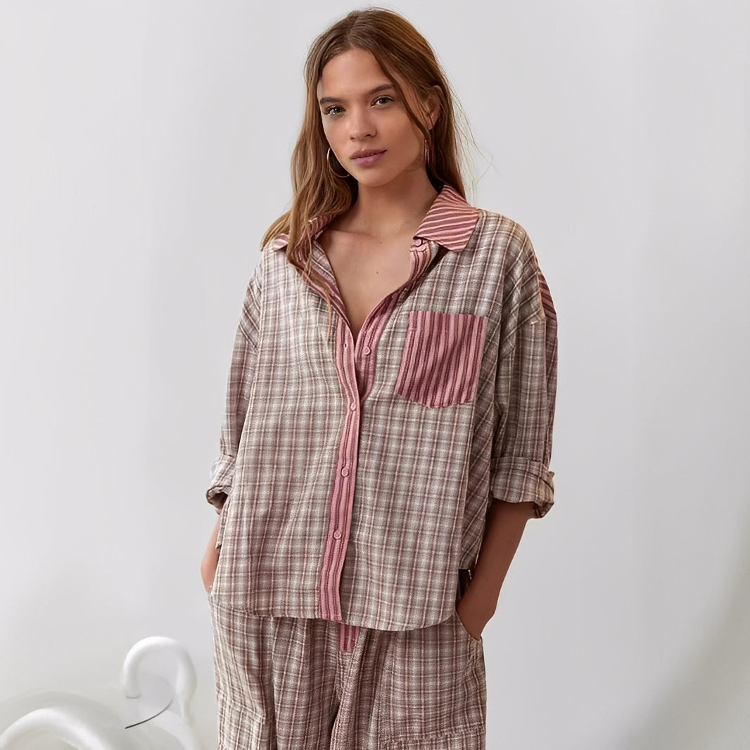Elenora - Komfortables, lässiges Damen-Pyjama-Set, zweiteilig