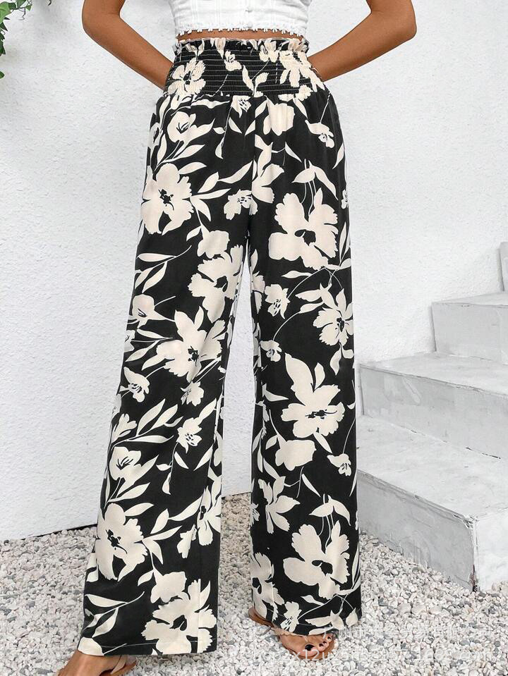 Sharise - Hoch taillierte Hose mit weitem Bein für Damen