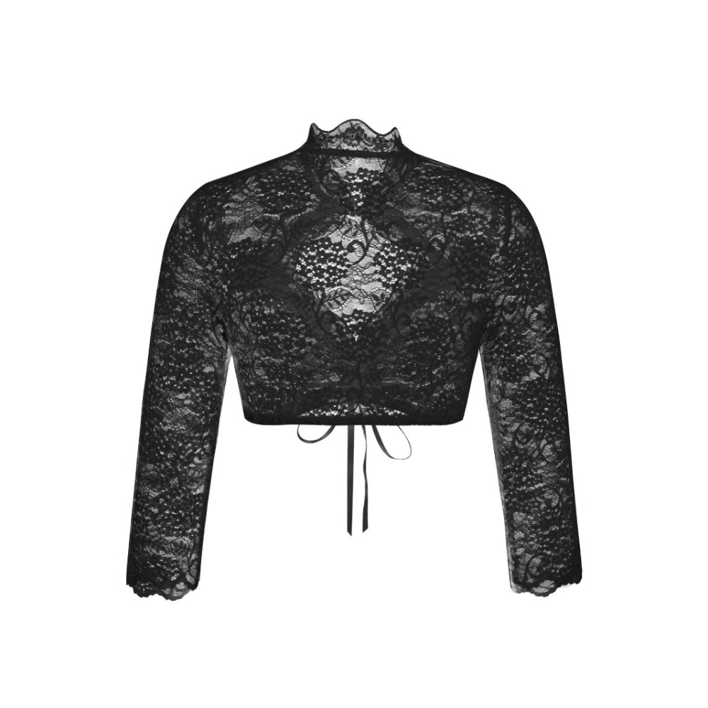 Berenice - Kurze Oktoberfestbluse mit Spitze für Damen