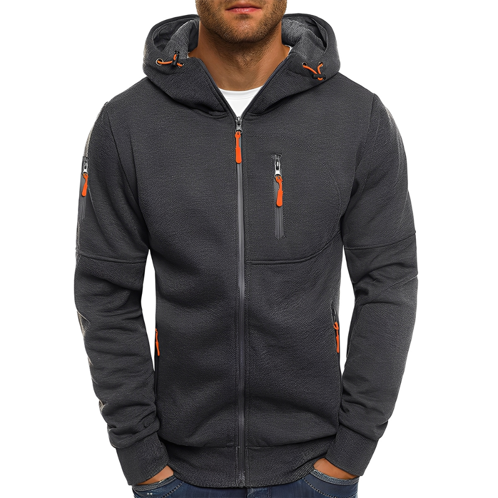 Miller - Bequeme Männerjacke mit Kapuze und Reißverschluss