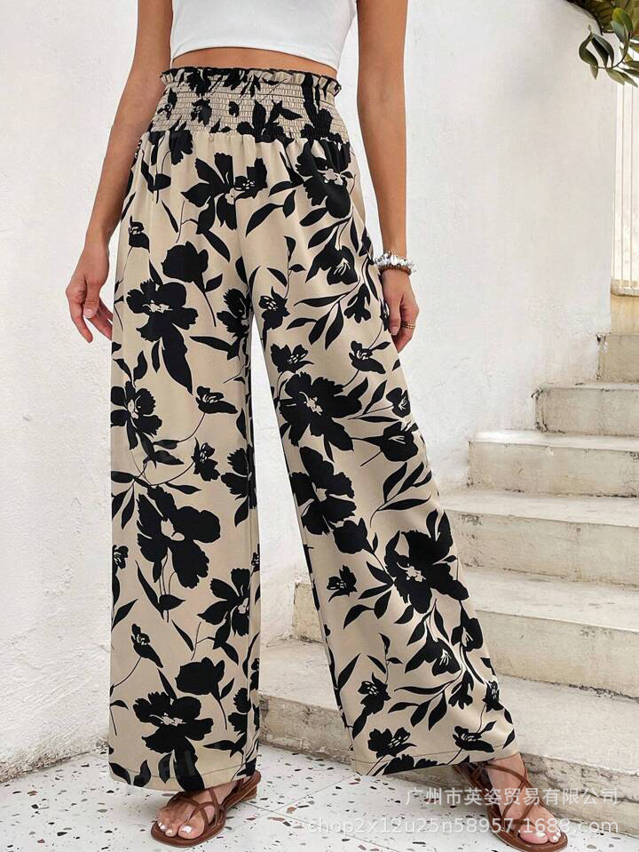 Sharise - Hoch taillierte Hose mit weitem Bein für Damen