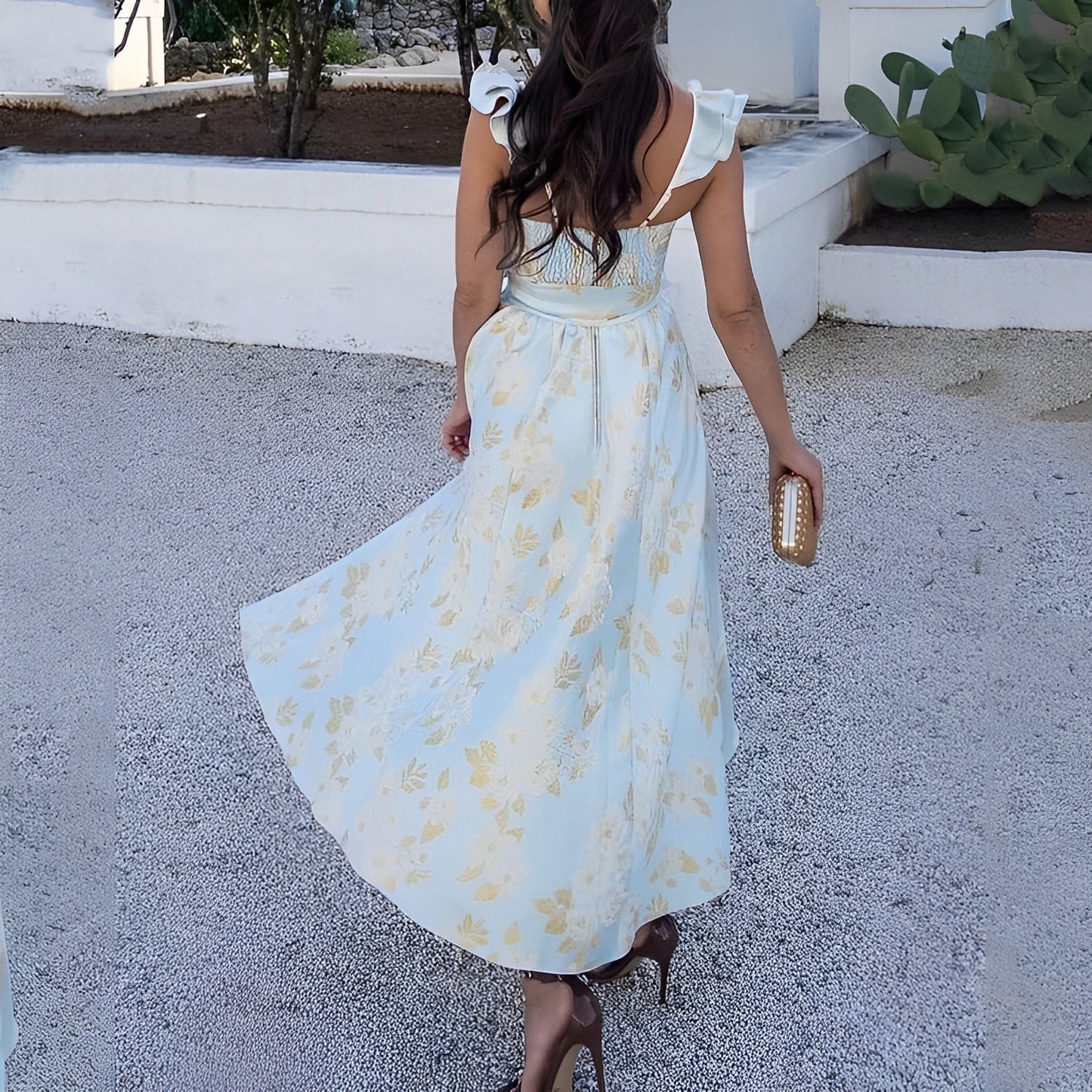 Adalyn - Blumenkleid mit Schleife an der Taille für Damen