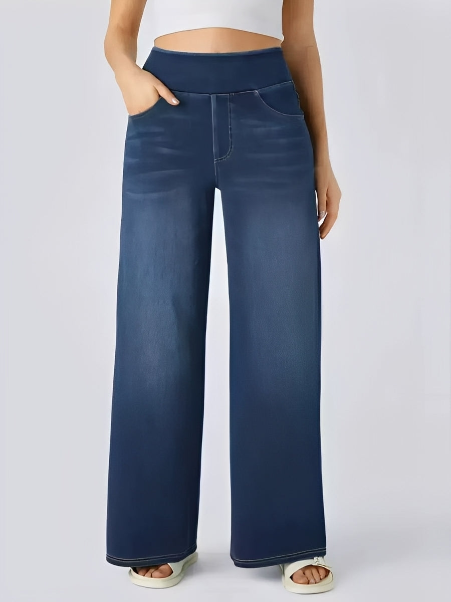 Miley - Frauenjeans mit Stretch, hohem Bund und geradem Bein