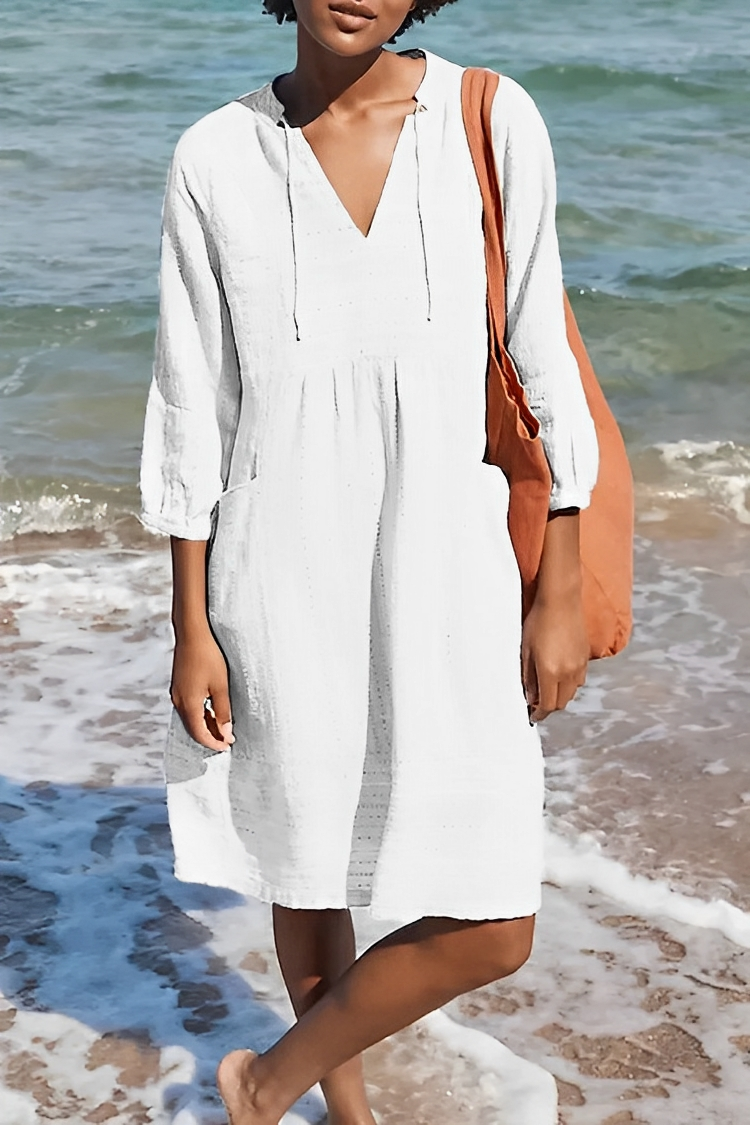 Kristine - Locker sitzendes Kleid mit Taschen für Damen