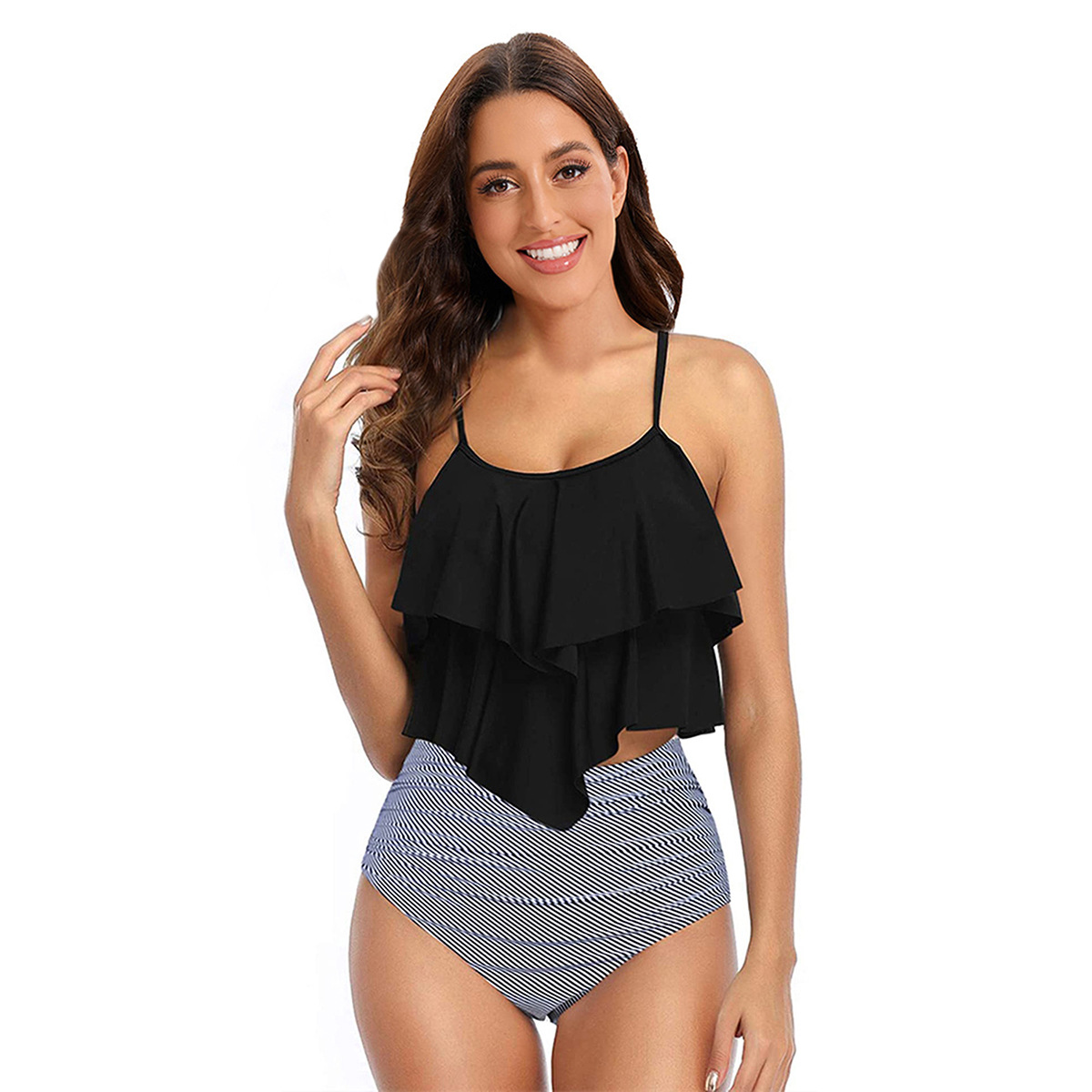 Haylie - Tankini-Set mit Rüschen-Tanktop für Damen