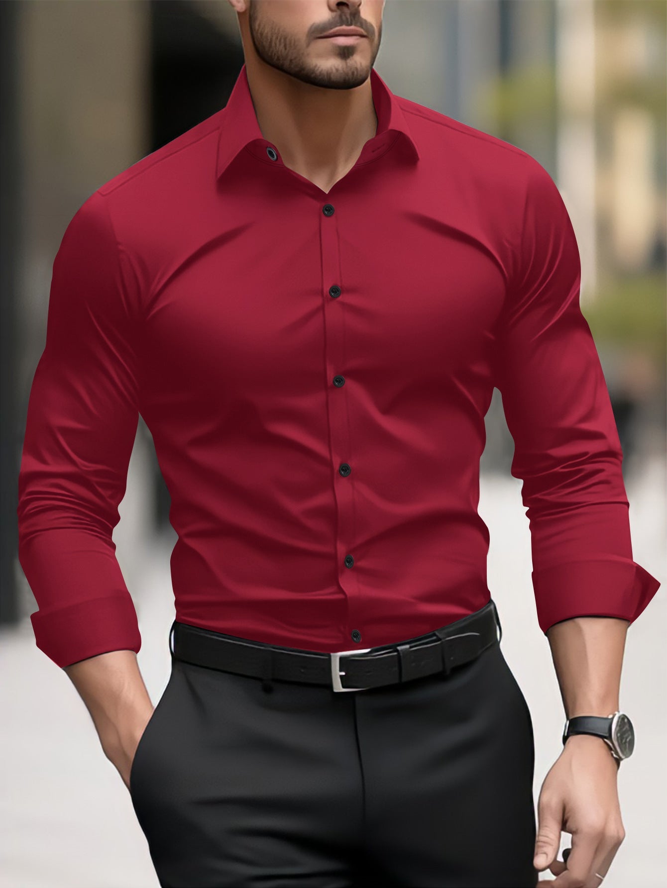 Thomas - Herren-Freizeitshirt mit Kragen