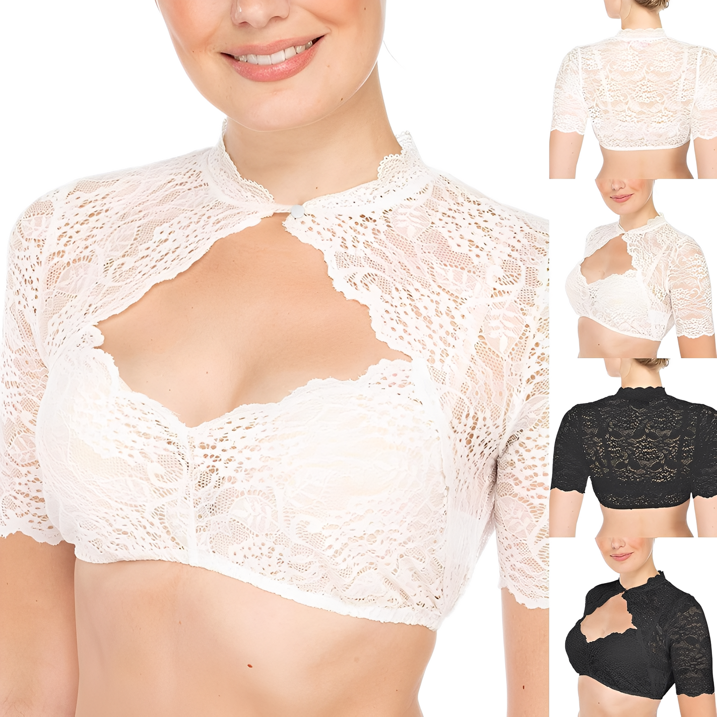 Daniella - Traditionelle Oktoberfest-Bluse mit Spitze für Frauen