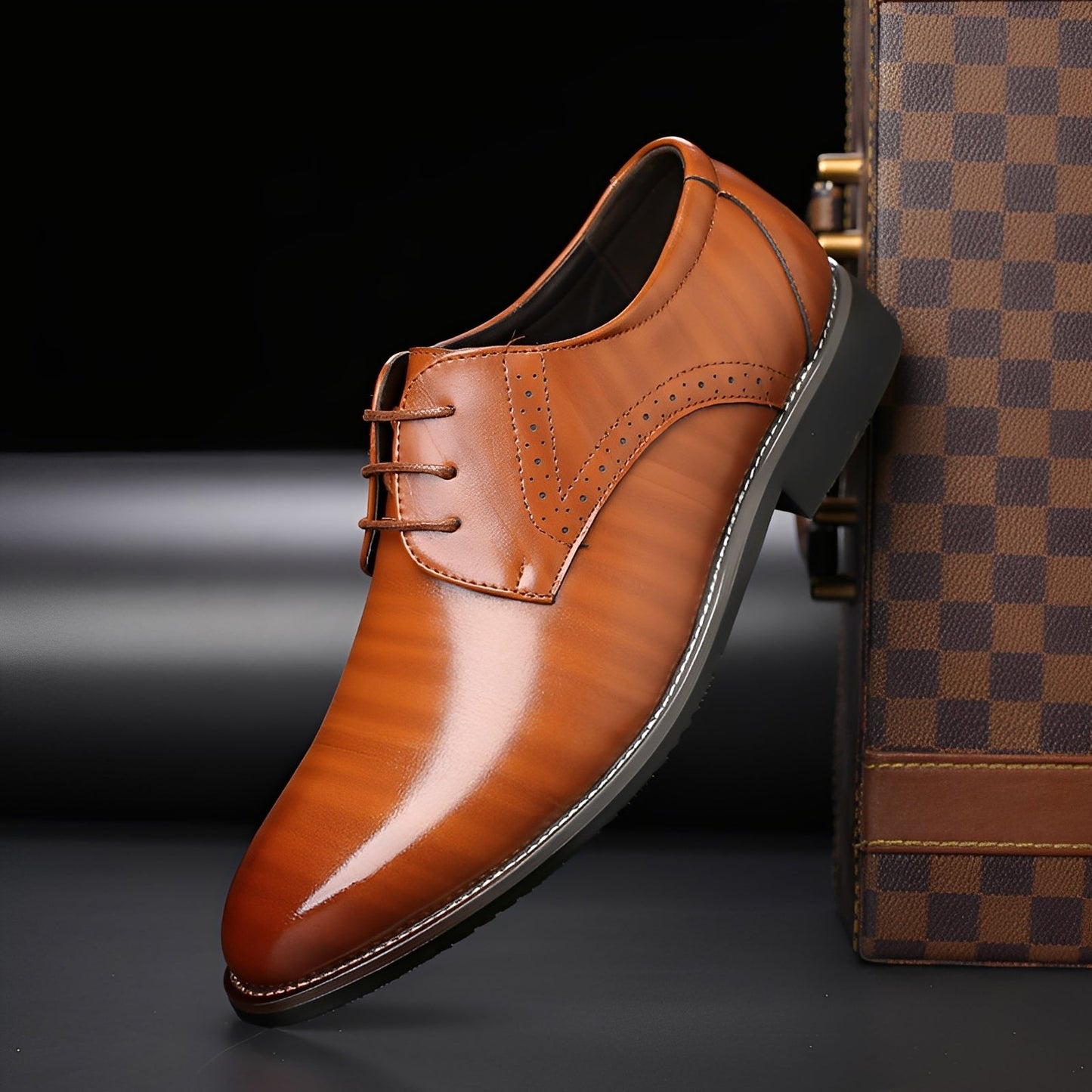 Desmond - Modische Lederschnürschuhe mit Lochverzierungen für Herren