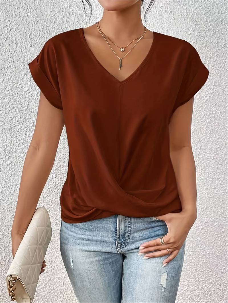 Zinnia – Lockeres Kurzarm-T-Shirt