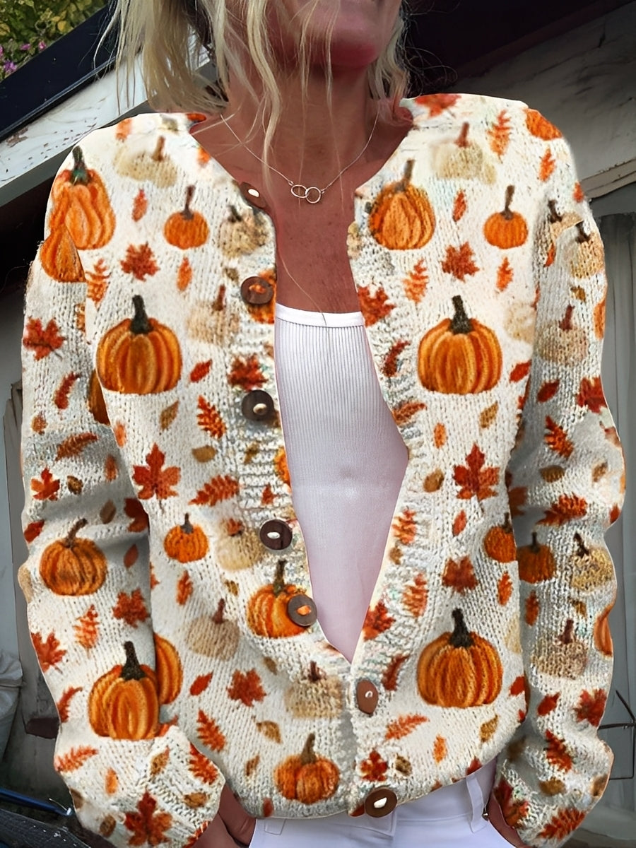 Kandace - Eleganter Damen-Cardigan mit Blumenmuster