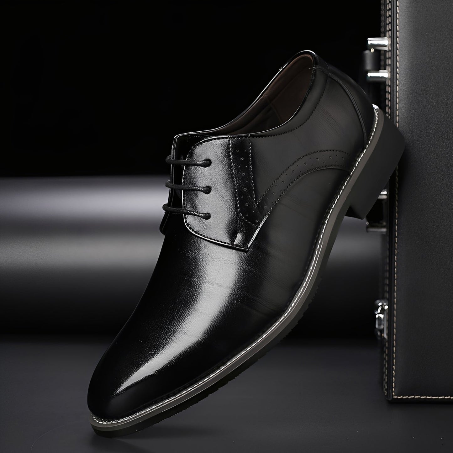 Desmond - Modische Lederschnürschuhe mit Lochverzierungen für Herren
