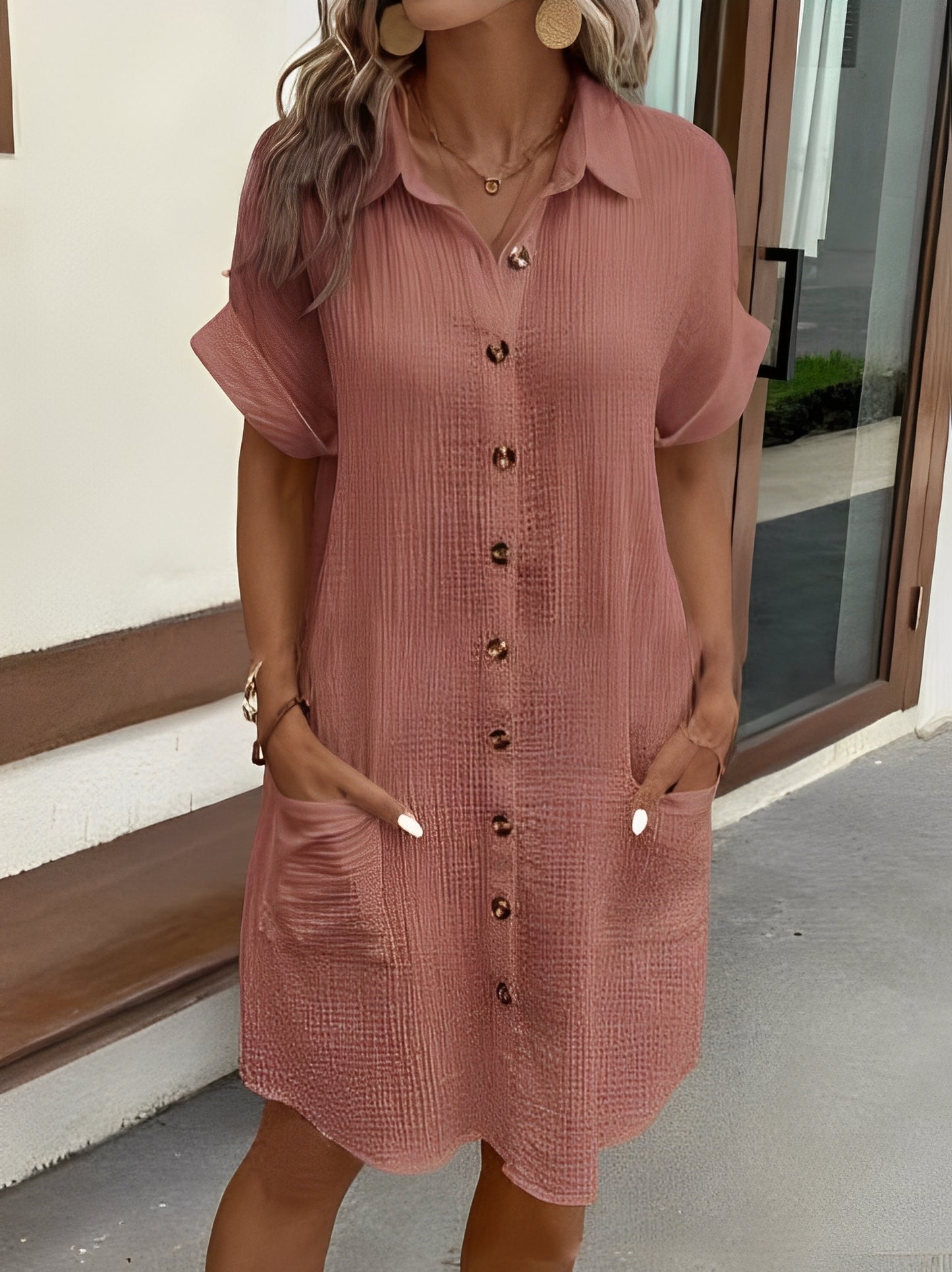 Astoria - Sommerhemdkleid mit Knöpfen für Damen