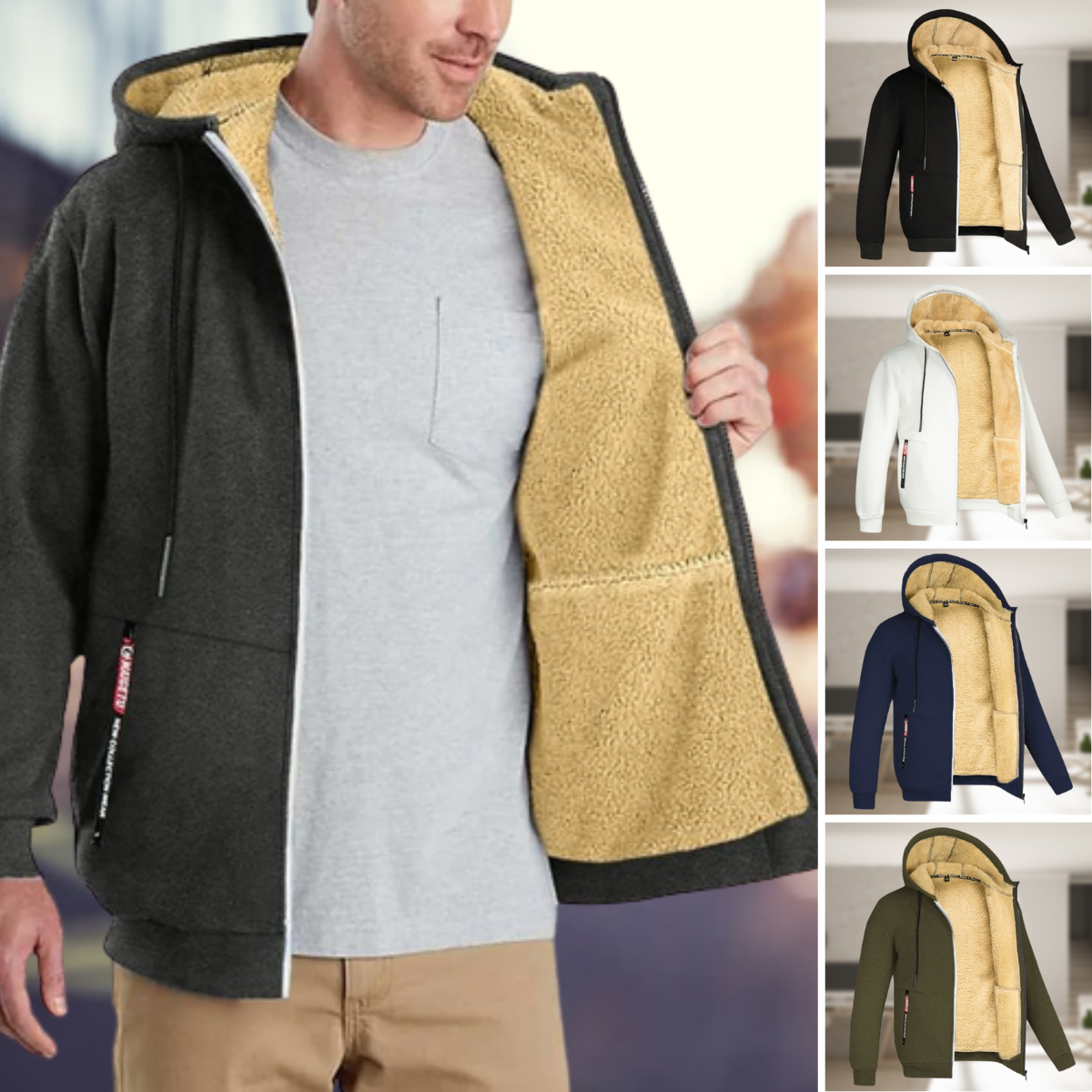 Andrew – Winterjacke mit Fleece-Kapuze