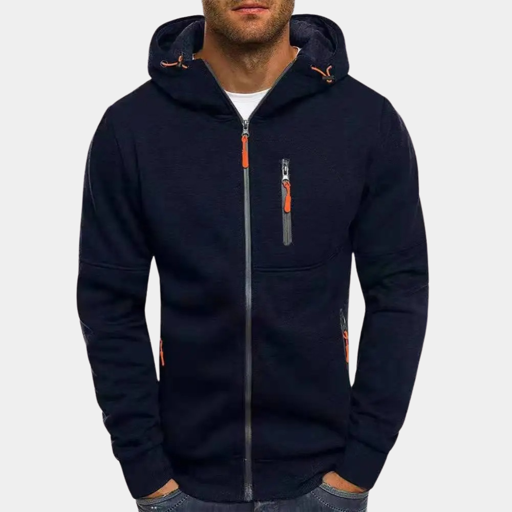 Bilbo - Vielseitiger Herrenpullover mit Zipper und Kapuze