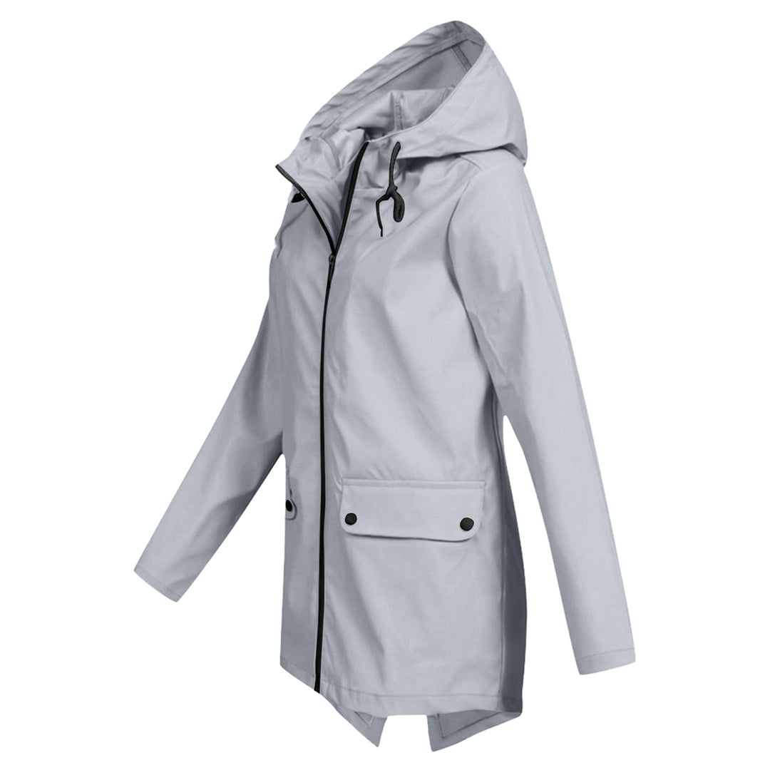 Aredhel - Damen Regenmantel mit Kapuze und Länge