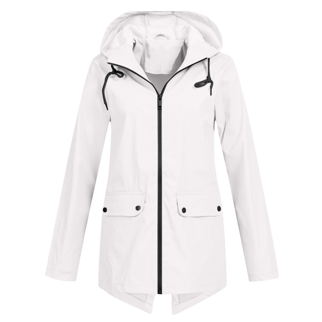 Aredhel - Damen Regenmantel mit Kapuze und Länge