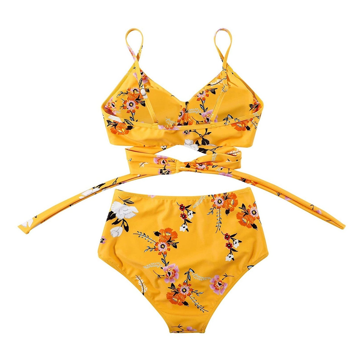 Kelda - Hoch taillierter Bikini mit Blumenmuster für Damen