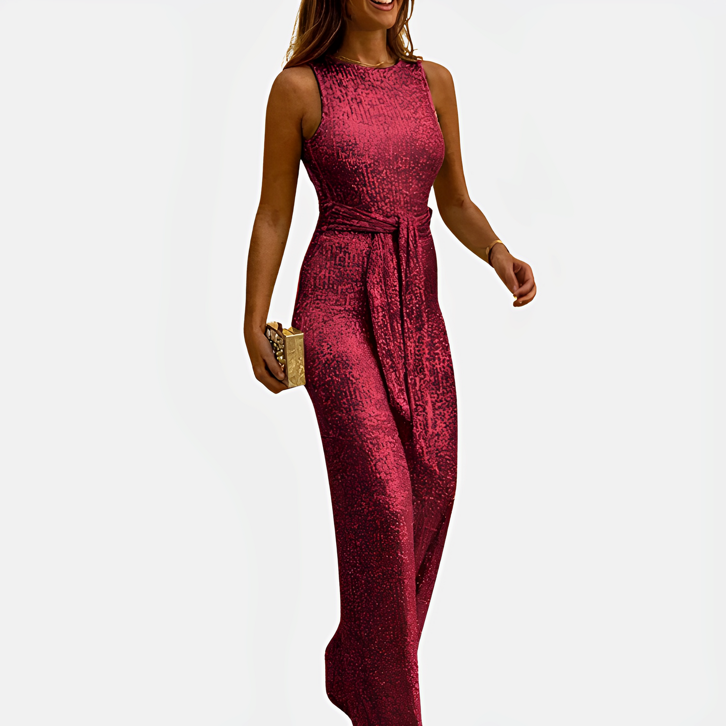 Davida - Sommerlicher Jumpsuit mit Glitzerpunkten für Damen