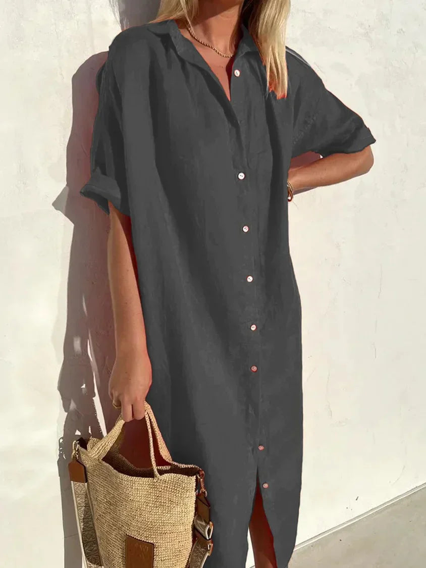 Ellery - Elegantes und locker fallendes Leinenkleid für Damen