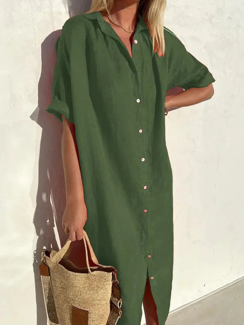 Ellery - Elegantes und locker fallendes Leinenkleid für Damen
