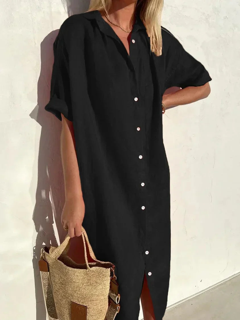 Ellery - Elegantes und locker fallendes Leinenkleid für Damen