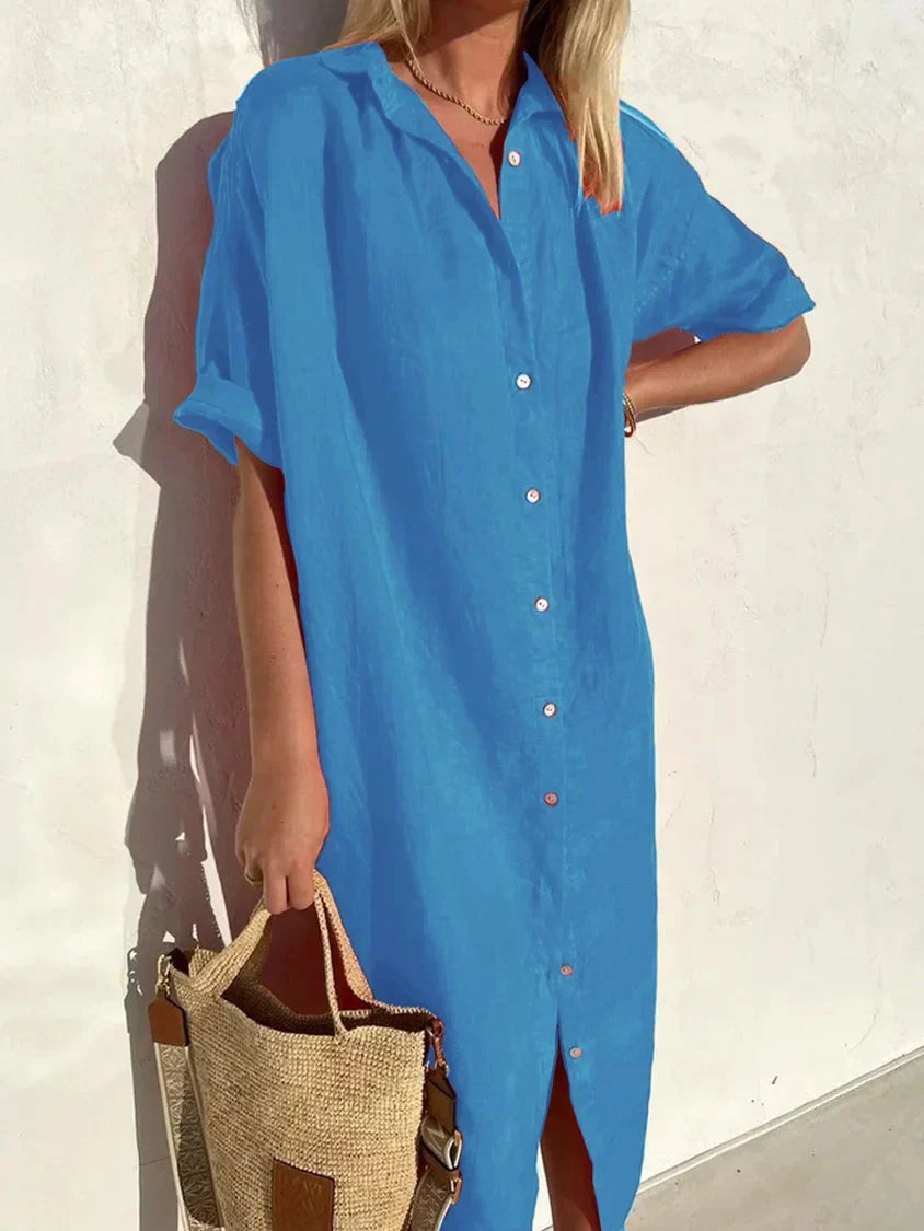 Ellery - Elegantes und locker fallendes Leinenkleid für Damen