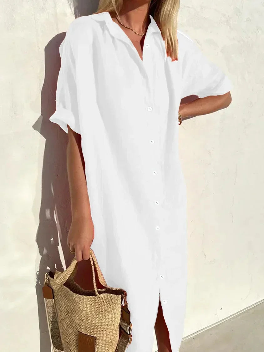 Ellery - Elegantes und locker fallendes Leinenkleid für Damen