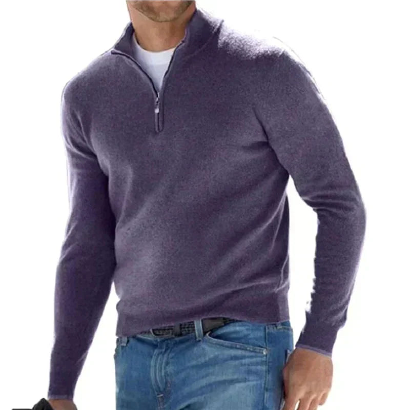 Agustín - Eleganter Herrenpullover mit Reißverschluss