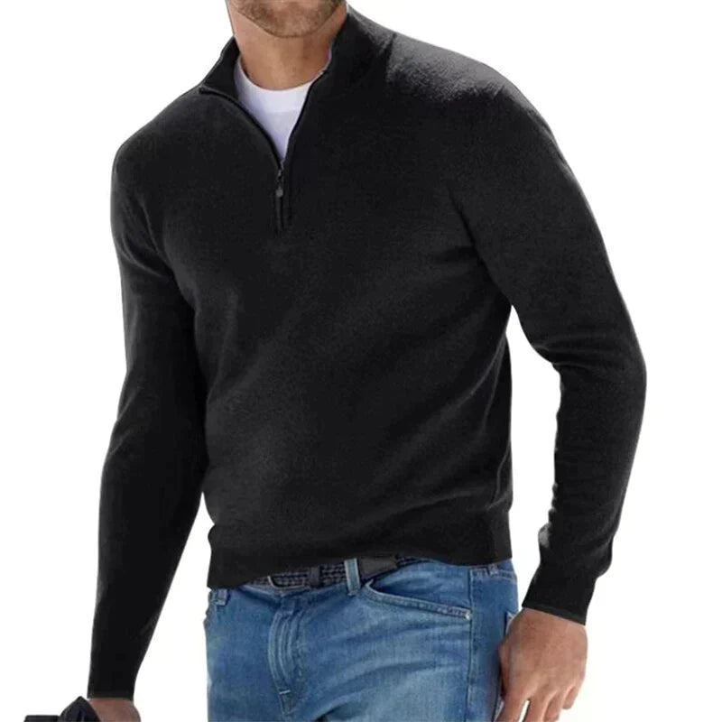 Agustín - Eleganter Herrenpullover mit Reißverschluss