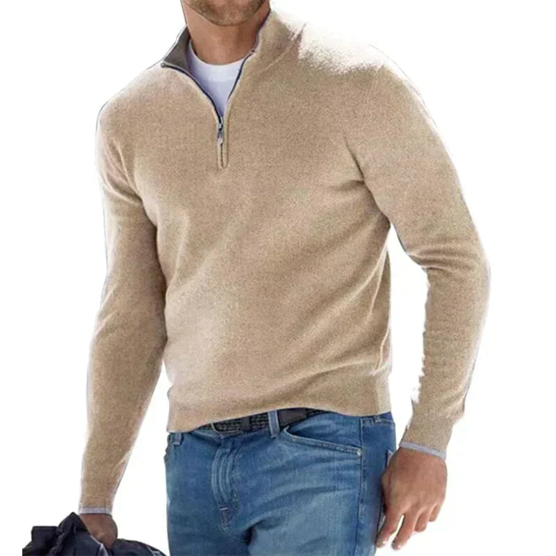 Agustín - Eleganter Herrenpullover mit Reißverschluss