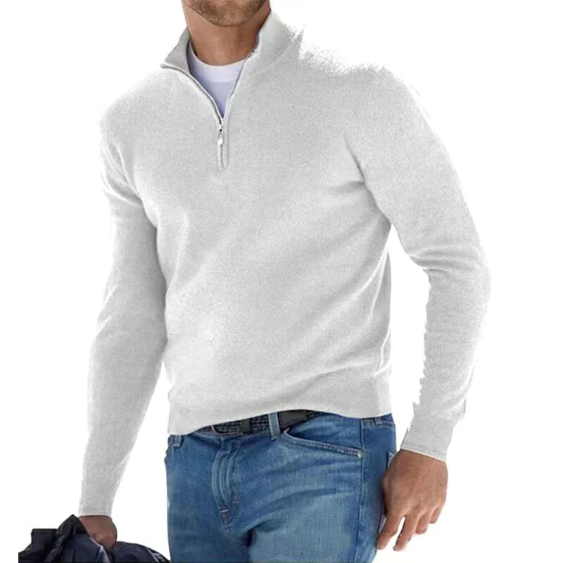 Agustín - Eleganter Herrenpullover mit Reißverschluss