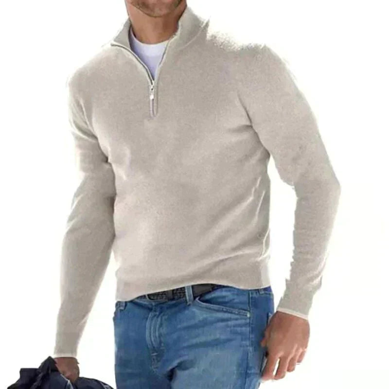 Agustín - Eleganter Herrenpullover mit Reißverschluss