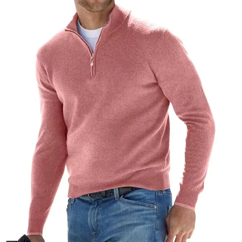 Agustín - Eleganter Herrenpullover mit Reißverschluss