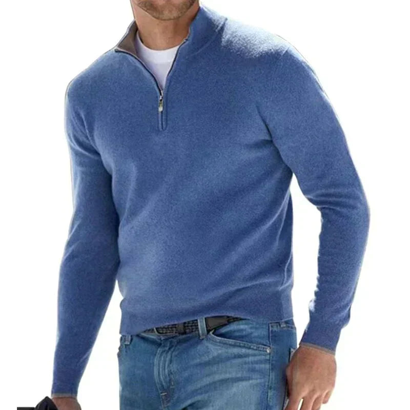 Agustín - Eleganter Herrenpullover mit Reißverschluss