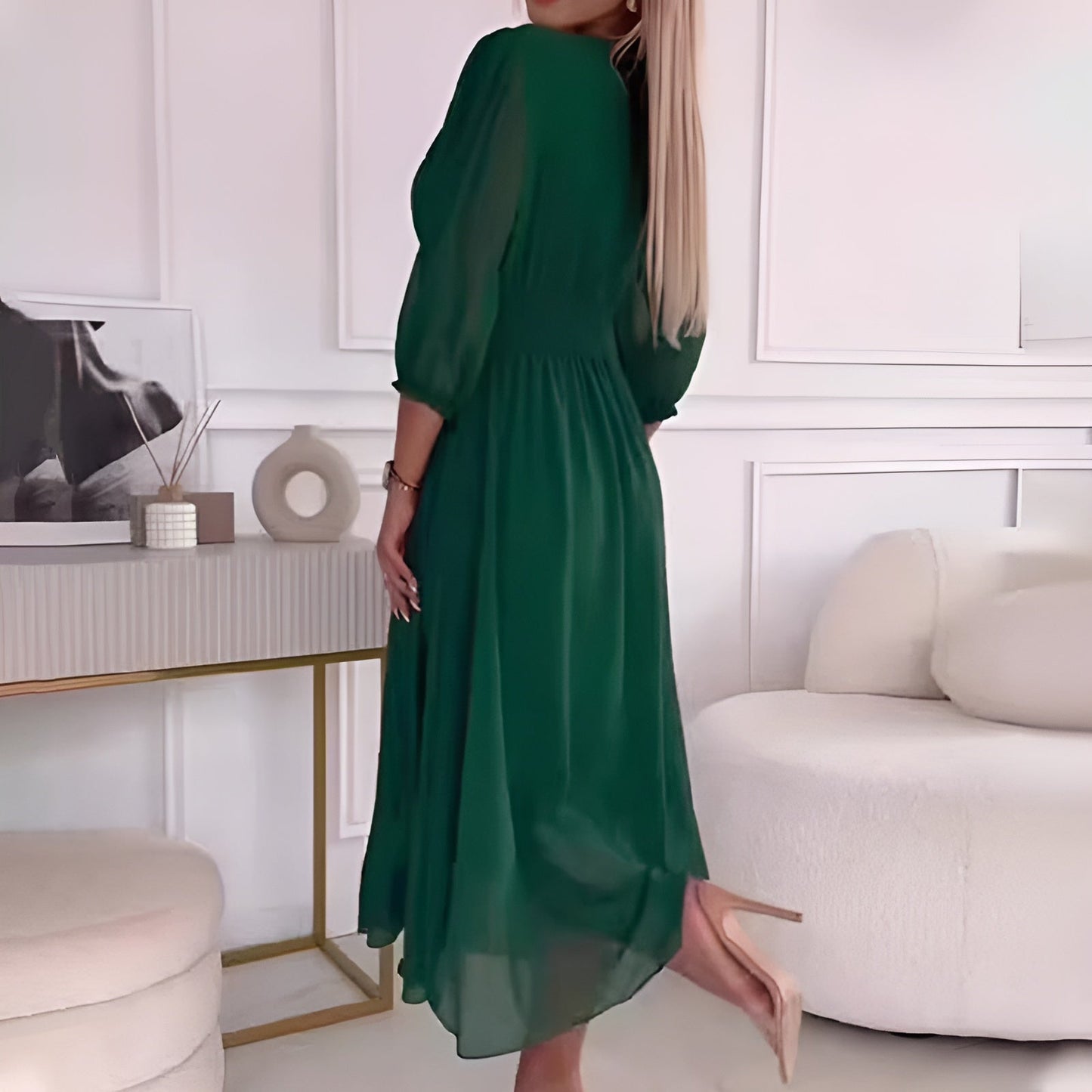 Rachyl - Chiffonkleid mit V-Ausschnitt für Damen