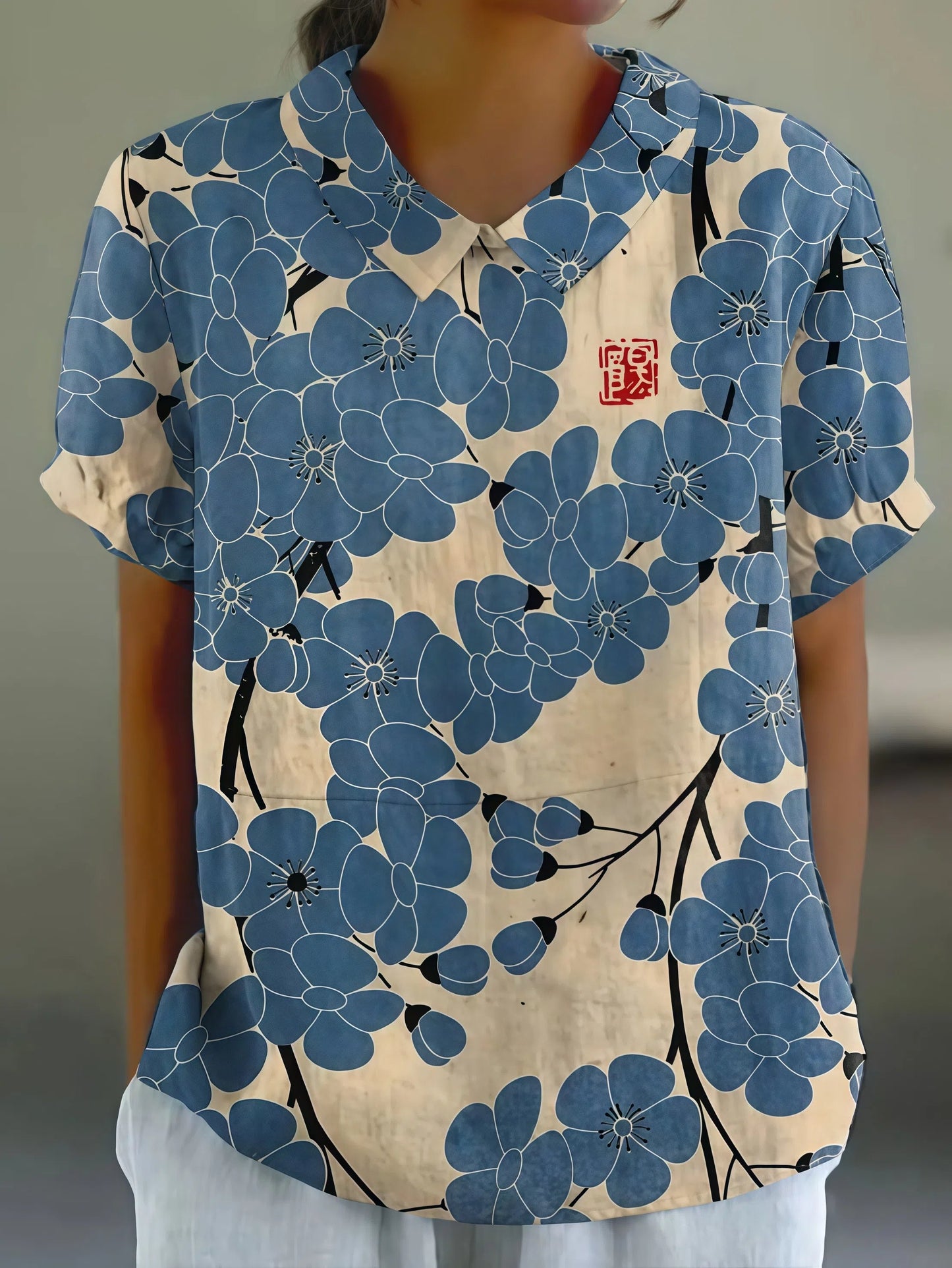 Alejandra - Bequemes Hemd mit Blumenmuster