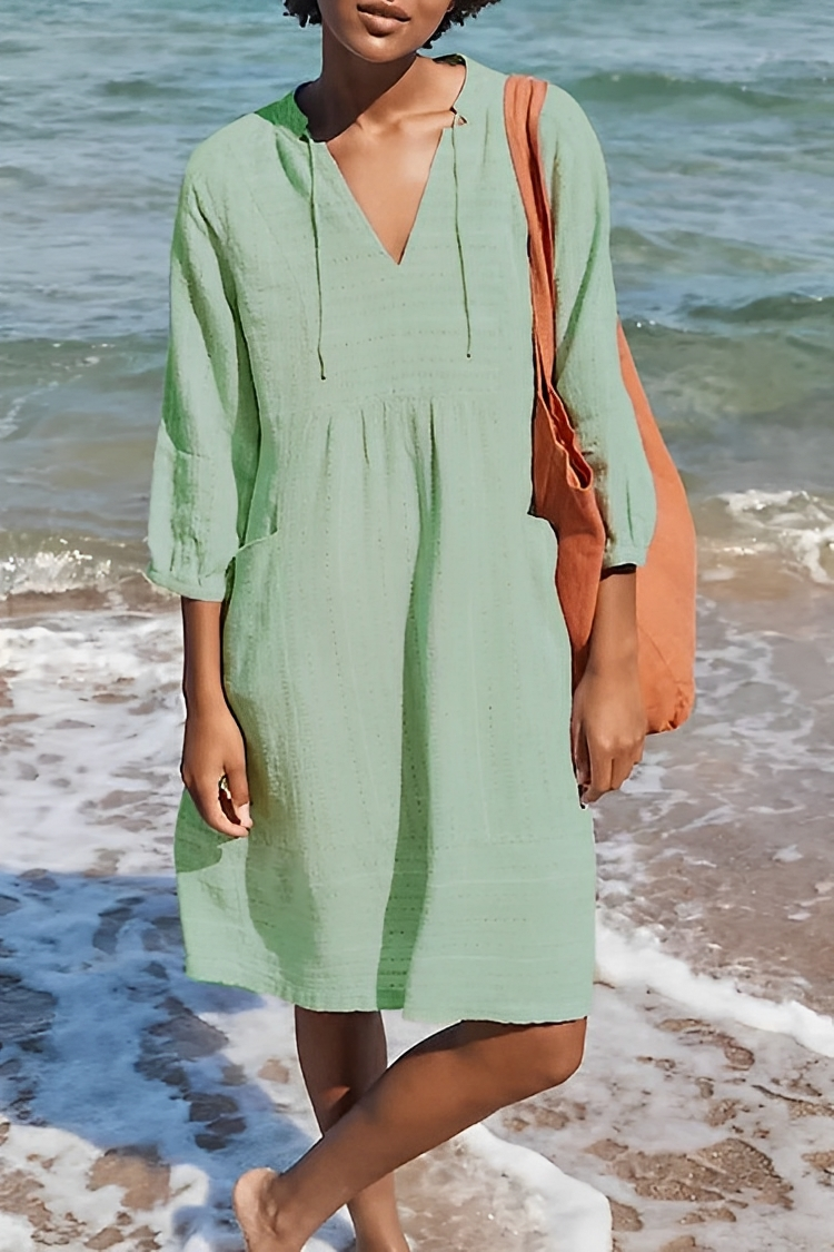 Kristine - Locker sitzendes Kleid mit Taschen für Damen